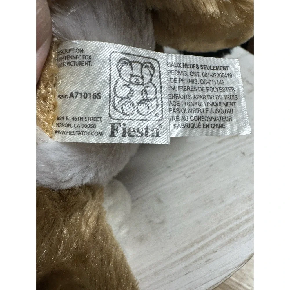 Fiesta Fennec Fox Plush Realistic Animals Sitting Collectible Wildlife 16